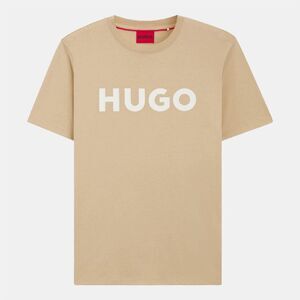 Hugo Mens Dulivio Contrast Logo T-Shirt / Medium Beige